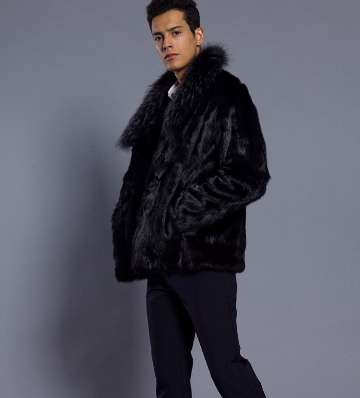 Faux Fur Coat, Leather Jacket, Black Outerwear