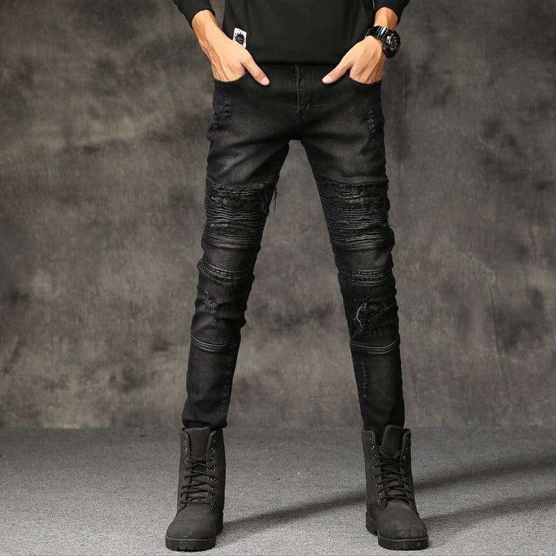 KANYE Distressed Denim Pants for Men - Slim Fit