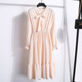Spring Floral Chiffon Dress for Women (Korean Style)