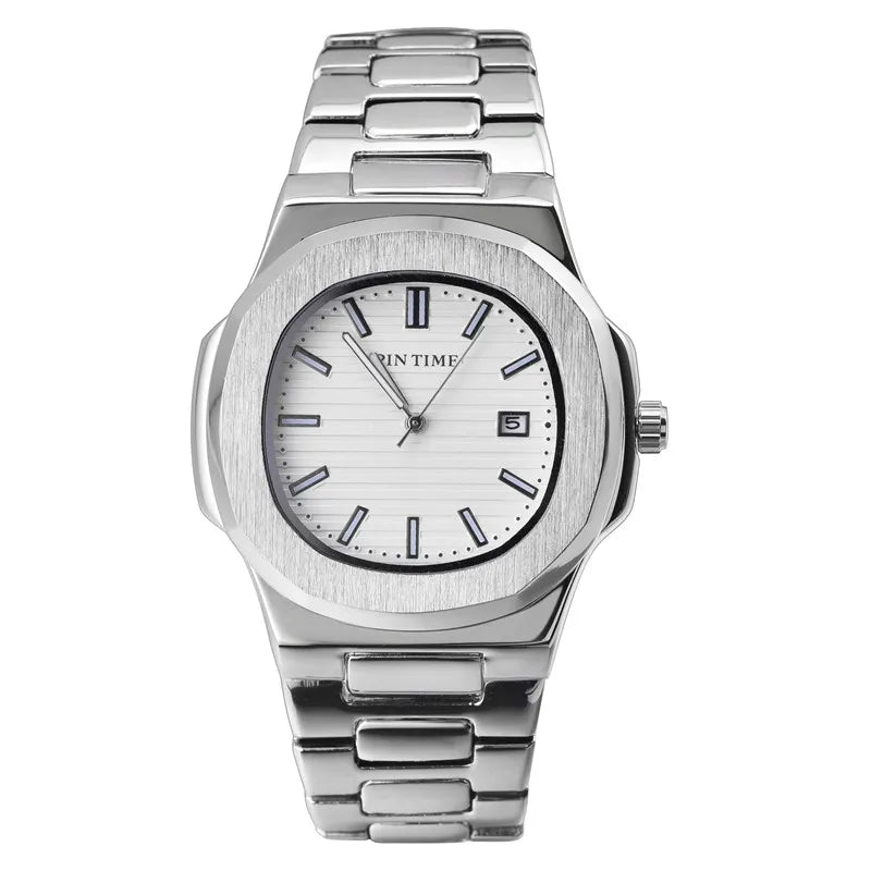 The Calendrier Luminous Steel Band Watch | Evarisluxe