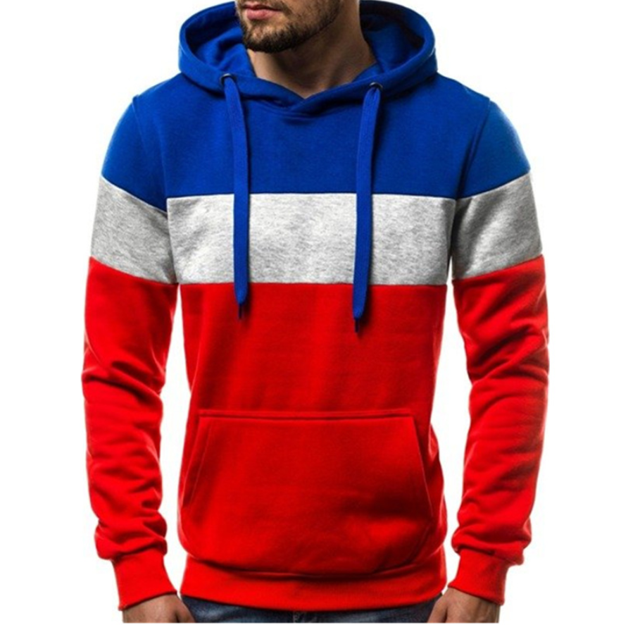 Color Block Hooded Sweatshirt Jacket