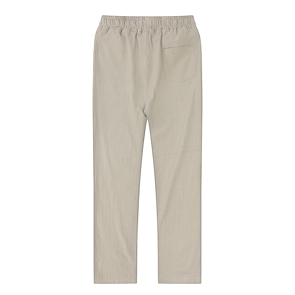 Men's Breathable Cotton Linen Casual Sports Pants