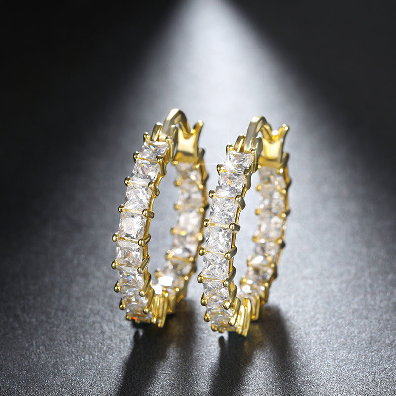 Evarisluxe Zirconia Hoop Earrings