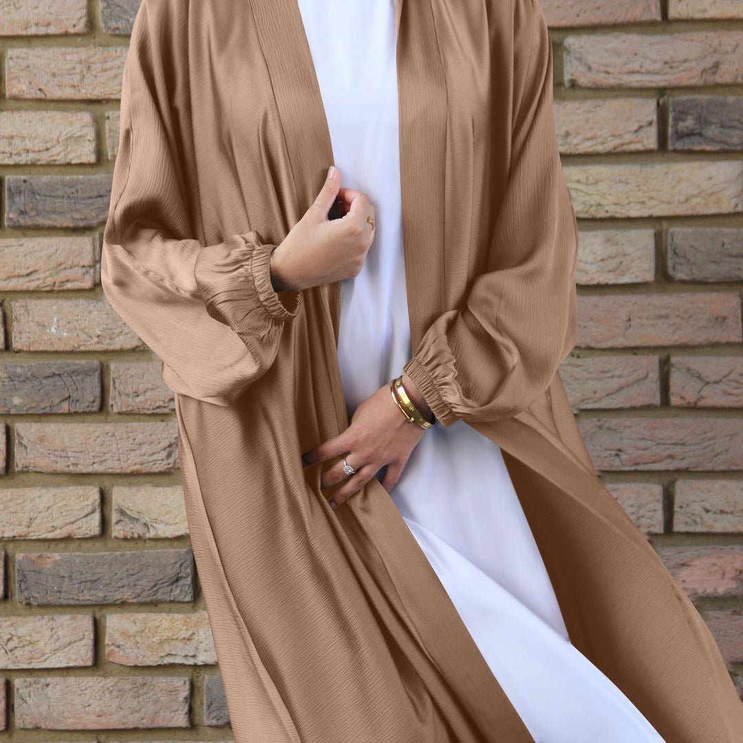 The Satin Bulle Dubai Cardigan Dress | Evarisluxe