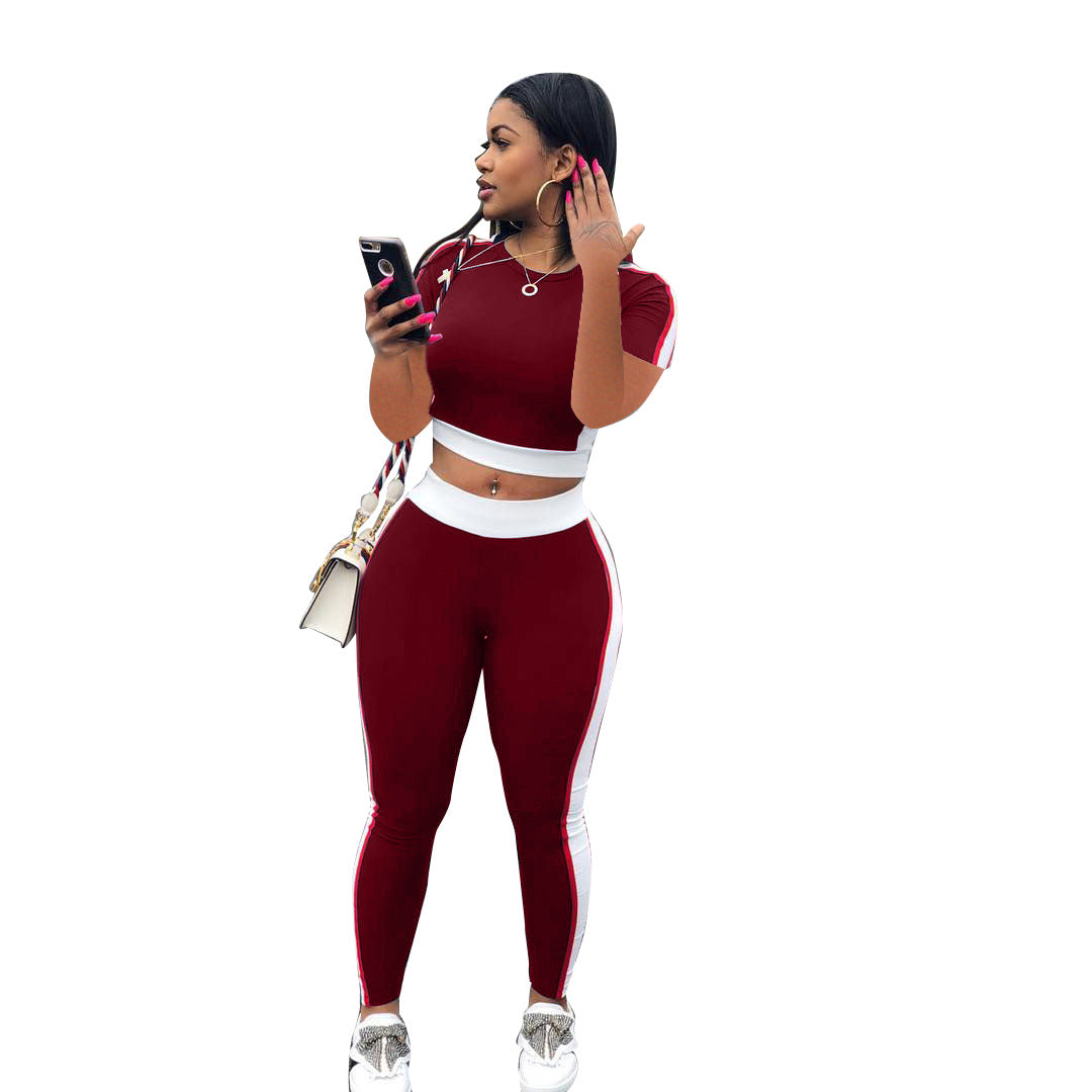 2-Piece Sports Set with Short Sleeve Top