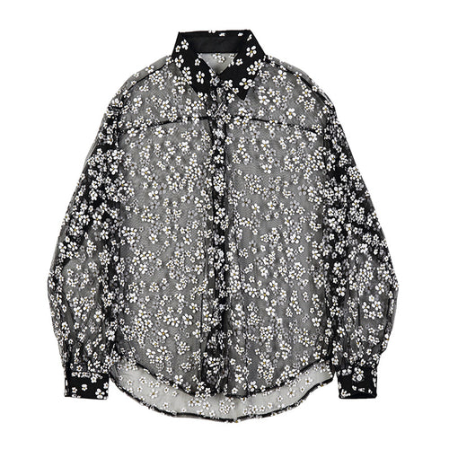 2020 Summer Men's Casual Hollow Flower Shirt