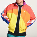 Rainbow Patchwork Casual Sports Jacket for AD Men/Women