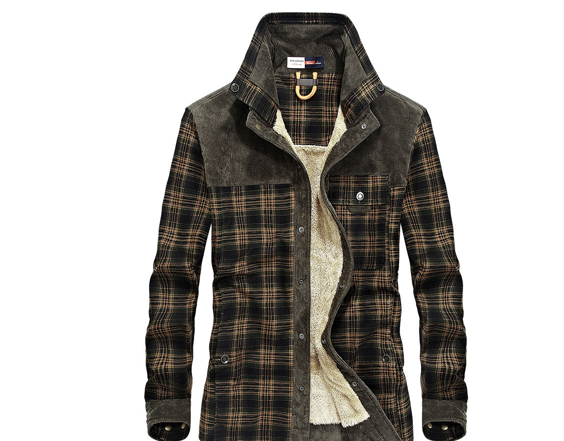 Plaid Long Sleeve Shirt Jacket
