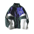 Hip Hop Patchwork Windbreaker Jacket for Men and Women