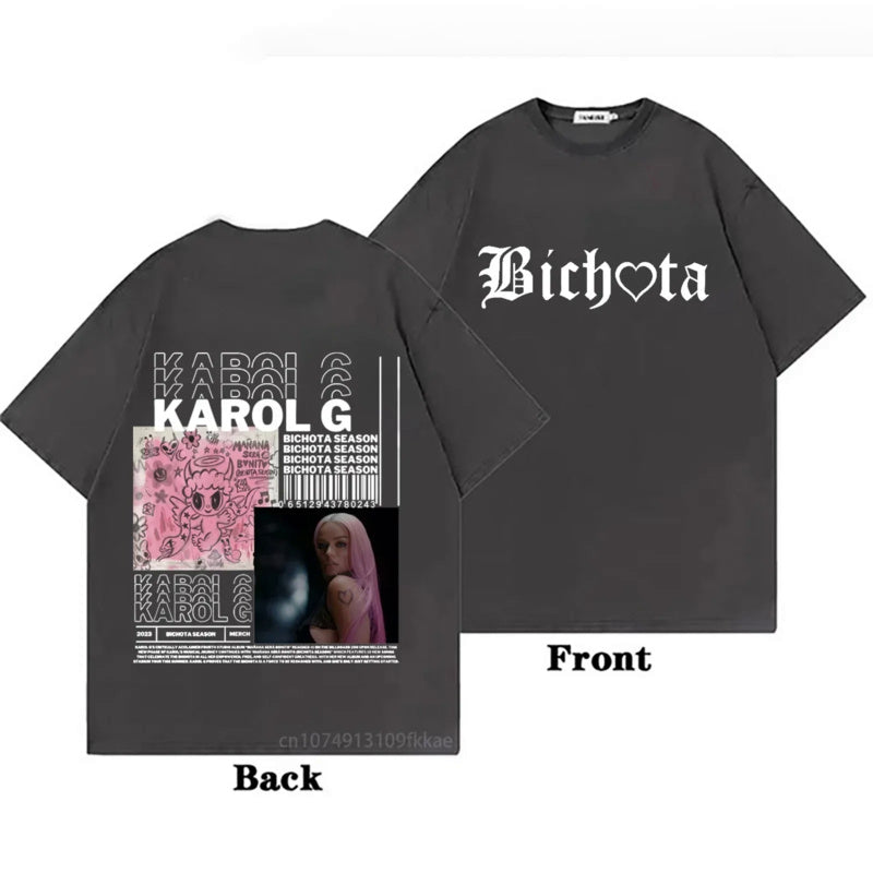 Karol G Black Short Sleeve Shirt for Men and Women
