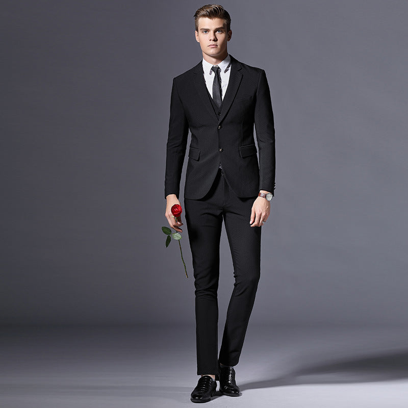 Men's Slim Fit 3-Piece Business Suit for Events