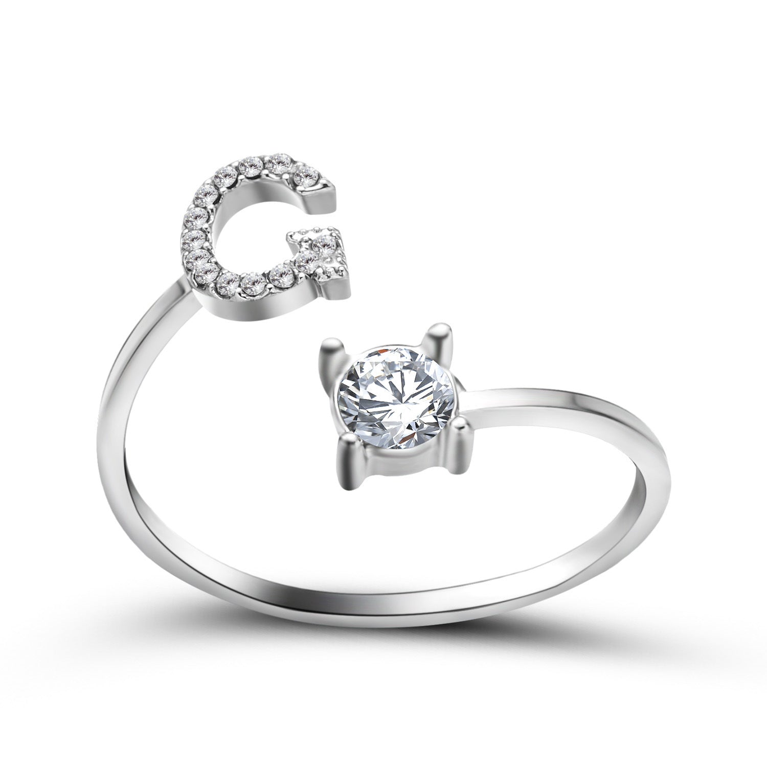 Evarisluxe Initial Letter Gold Ring