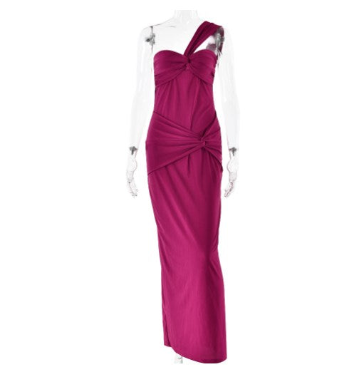 Fashionable Beaded Split Evening Dress for Women