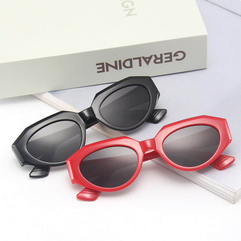 LONSY Cat Eye Sunglasses for Women - Vintage Small Frame