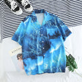 Men's Short Sleeve Hawaiian Print Shirt for Summer