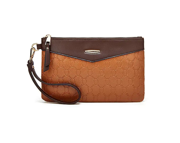 3-Piece Embossed PU Leather Backpack Set for Women