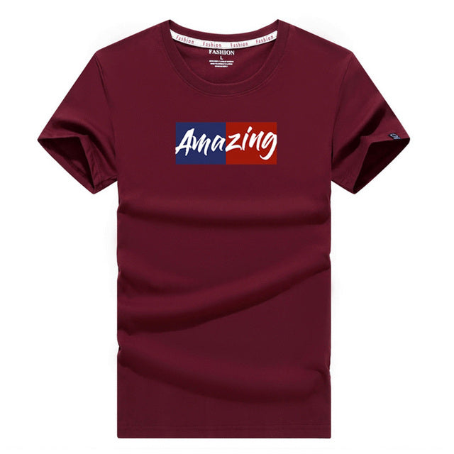 Men's Casual Solid Short Sleeve Cotton T-Shirt