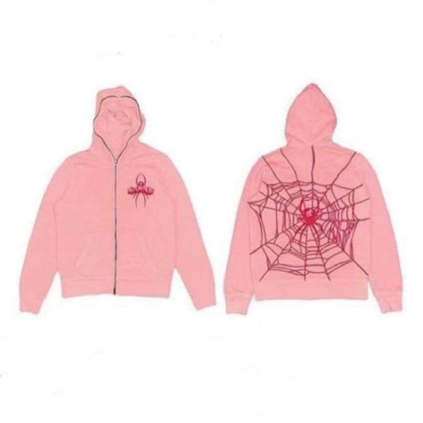 Spider Rhinestone Print Cardigan Jacket Combo