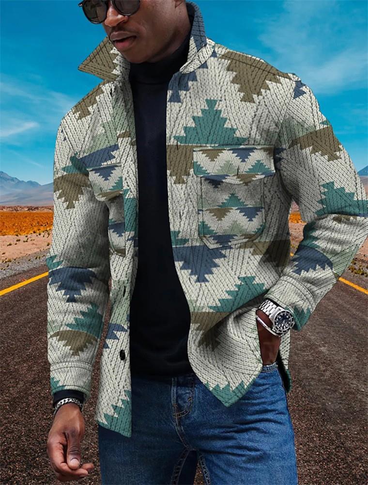 3D Printed Men's Lapel Fashion Jacket