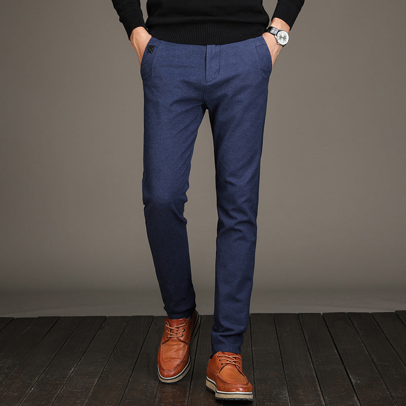 Men's Casual Stretch Pants - Slim Fit Cotton-Linen