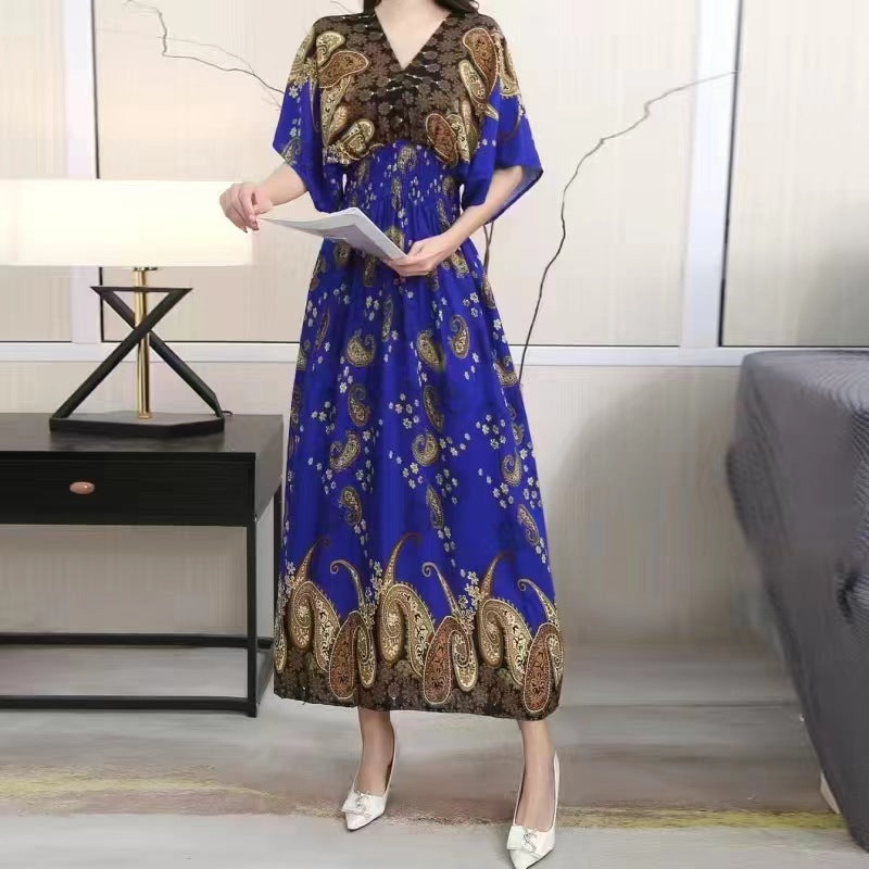 Southeast Asia Travel Floral Cotton Dress for Summer