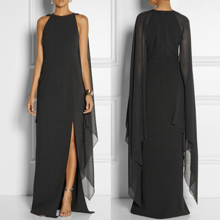 Summer Chiffon Maxi Dress for Women, Elegant Style