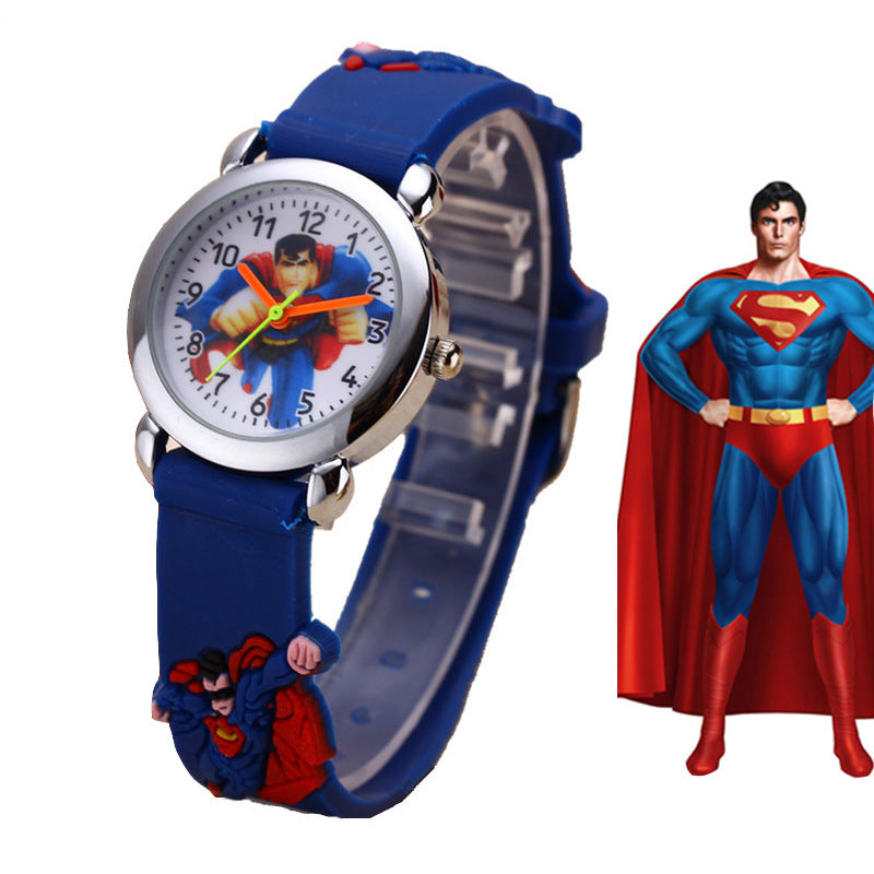 Kids Cartoon Silicone Watches - Minnie, Superman, Spiderman