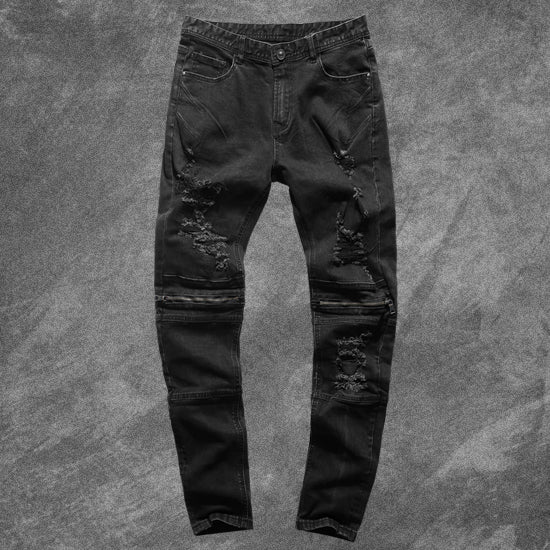 Distressed Jeans, Biker Pants, Slim Fit Trousers