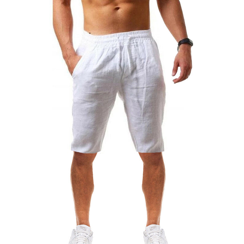 Men's Comfortable Breathable Cotton Linen Casual Shorts