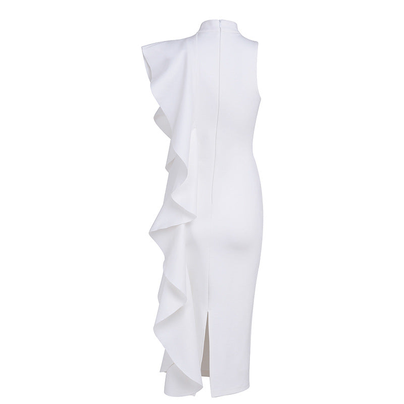Elegant Ruffle Dress for Evening Events and Parties