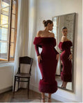 Fur Collar Slim Fit Dress