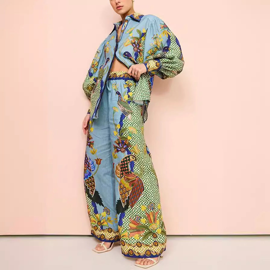 2023 Fashionable Two-Piece Set with Puff Sleeves