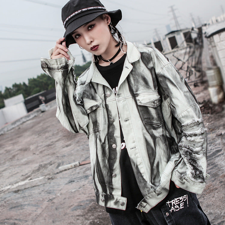 Retro Denim Jacket for Women - Loose Korean Style