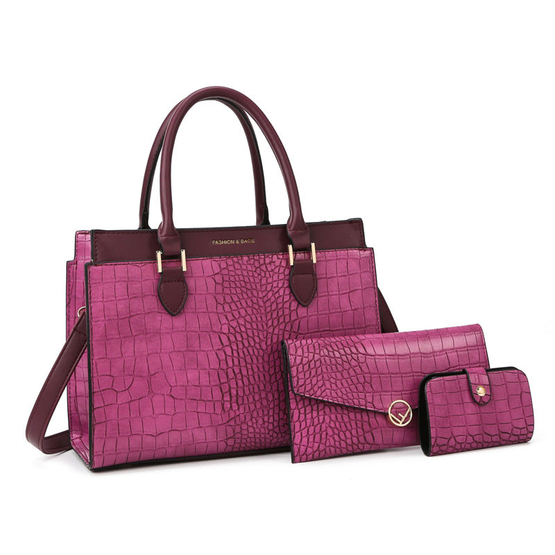 2023 New Women's Urban Chic Three-Piece Handbag Set