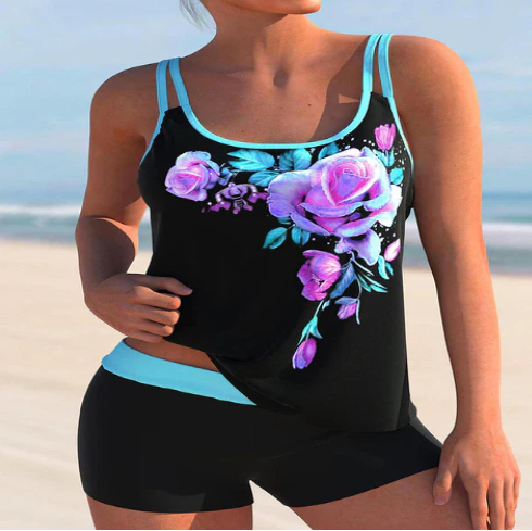 Two-Piece Conservative Skirt Bikini for Women (One Set)