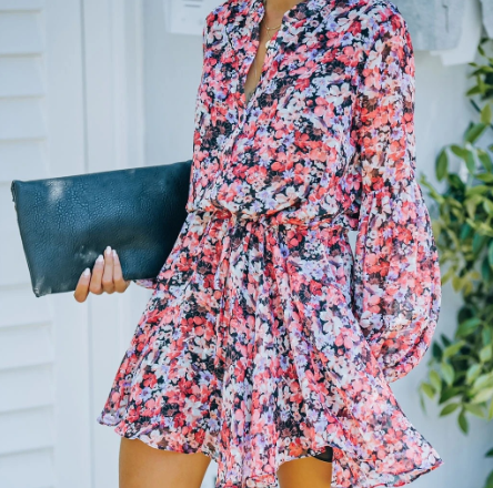 Spring/Summer 2020 Women's A-Line Floral Dress