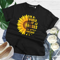Summer Sunflower Letter Print Cotton T-Shirt for Women