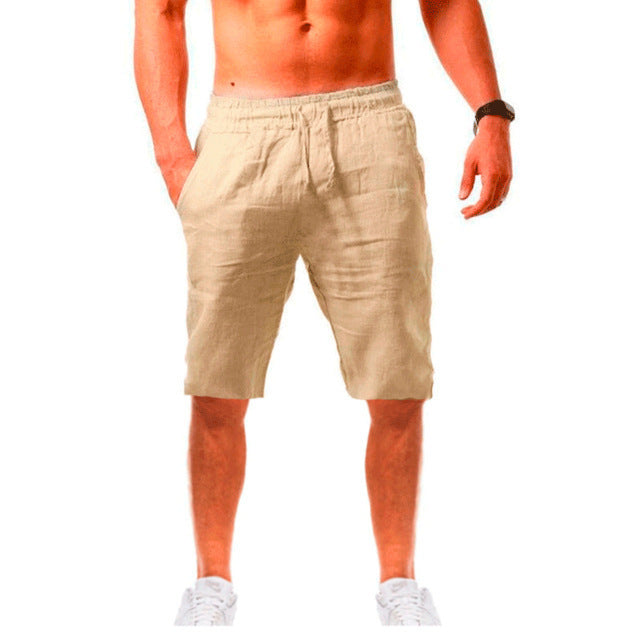 Men's Comfortable Breathable Cotton Linen Casual Shorts