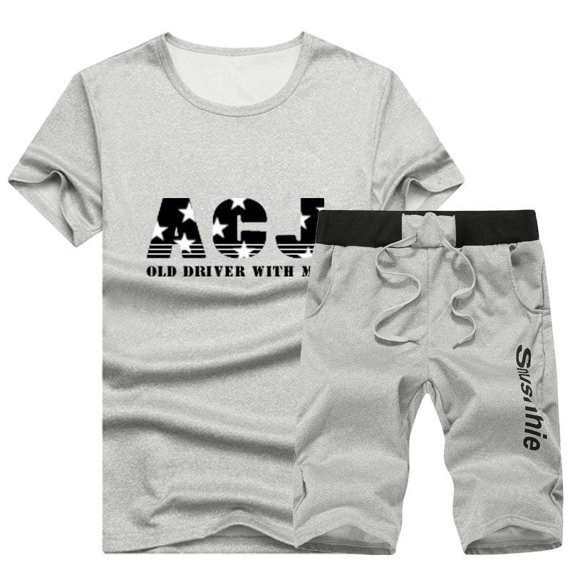 Men's Casual Sports Set - Short Sleeve T-Shirt & Shorts