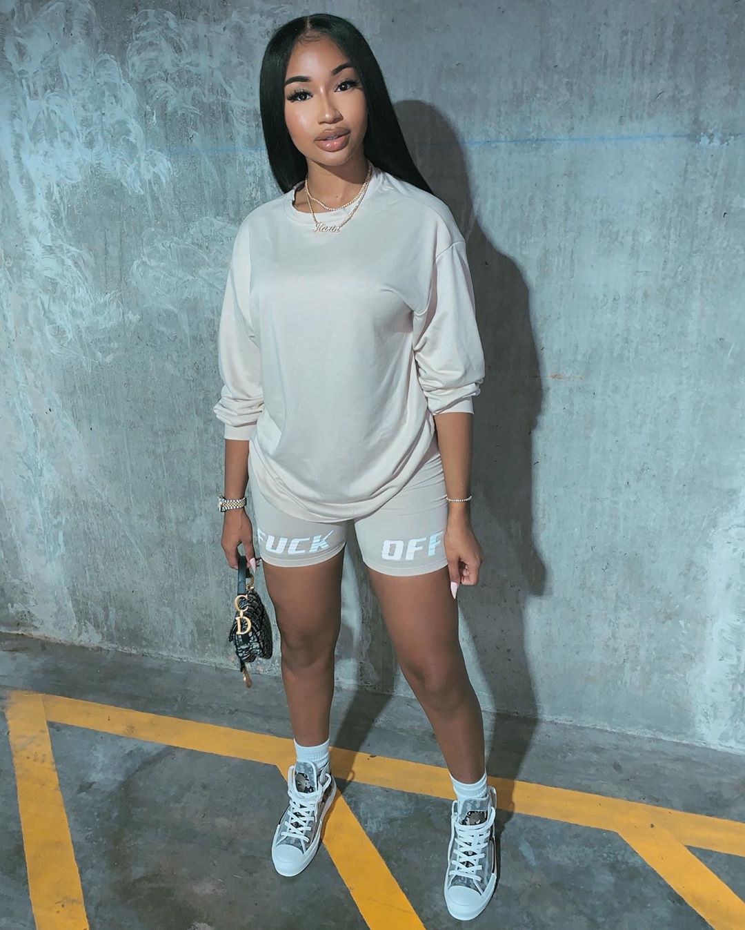 Women's Letter Print Casual Two-Piece Set