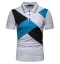 Color Block Short Sleeve Polo Shirt