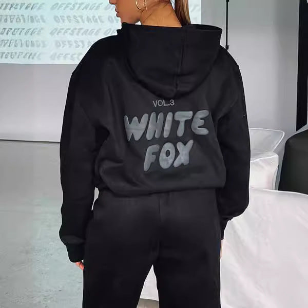 Fashionable Logo Hoodie and Sweatpants Set (2 Pieces)