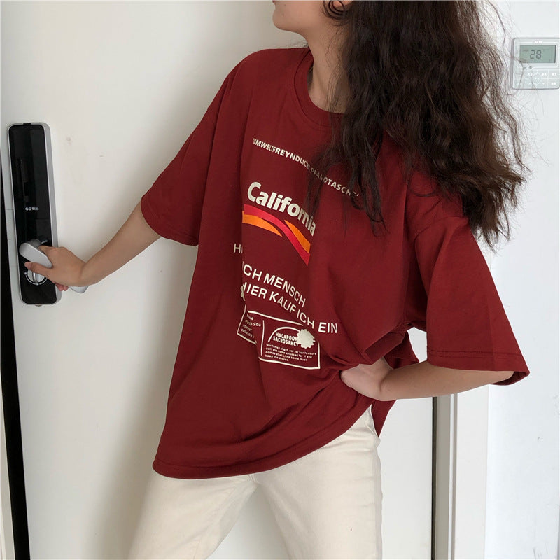 Korean Style Loose Spring Summer Casual T-Shirt for Women