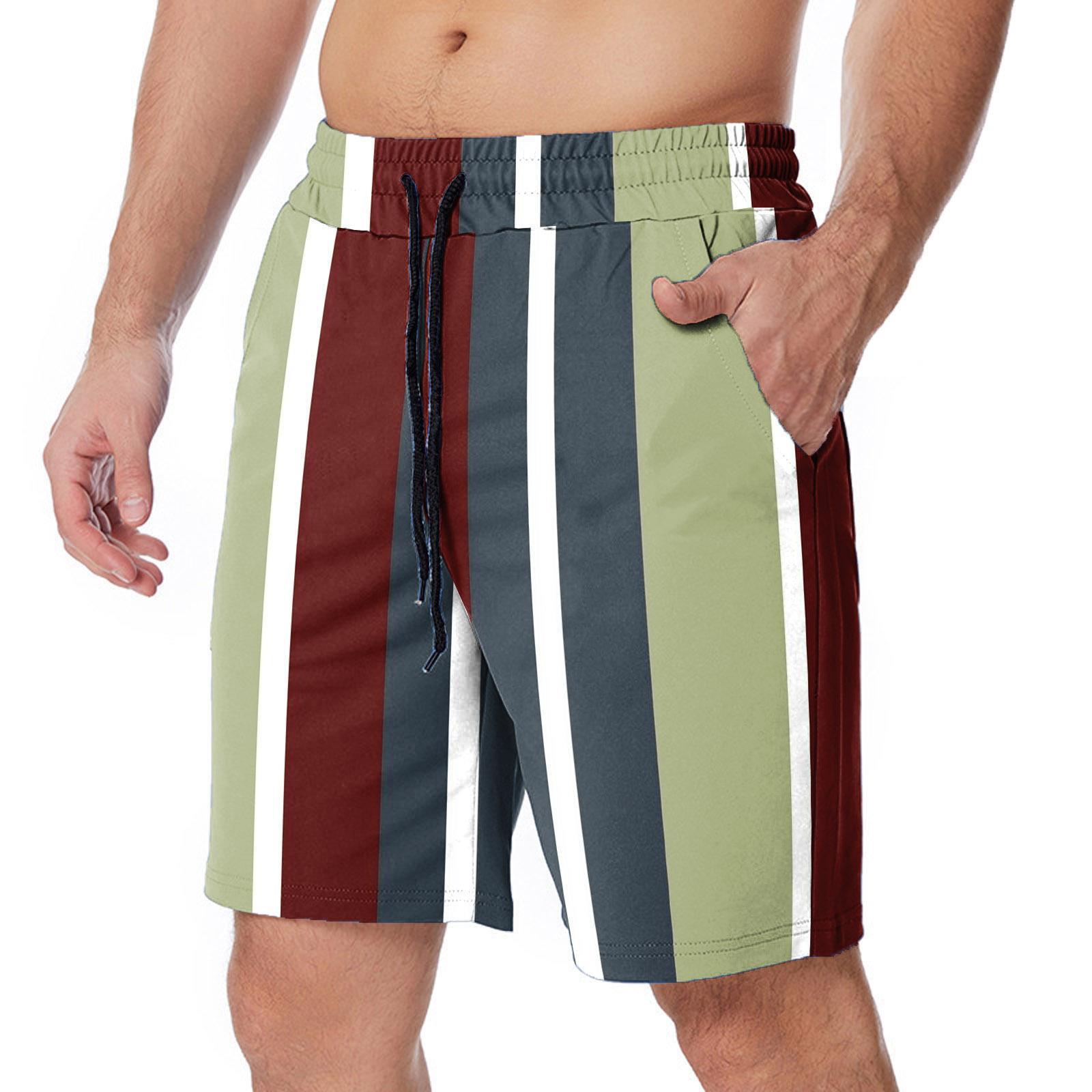 2023 Summer Men's 3D Digital Print Beach Shorts