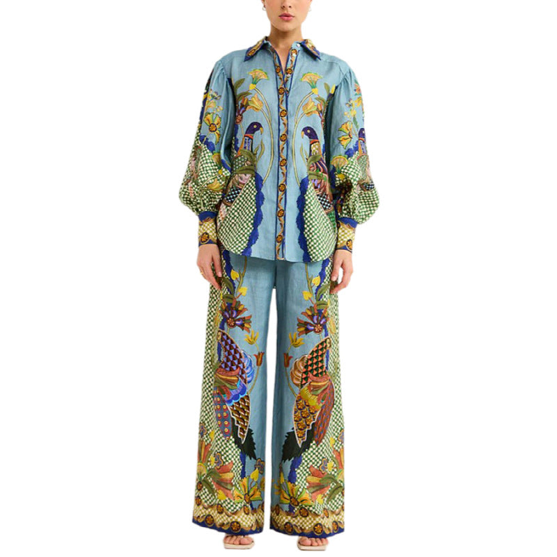 2023 Fashionable Two-Piece Set with Puff Sleeves