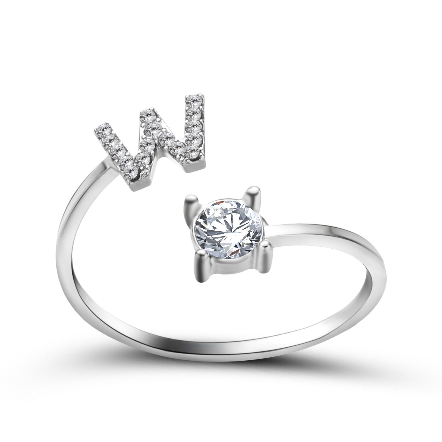 Evarisluxe Initial Letter Gold Ring