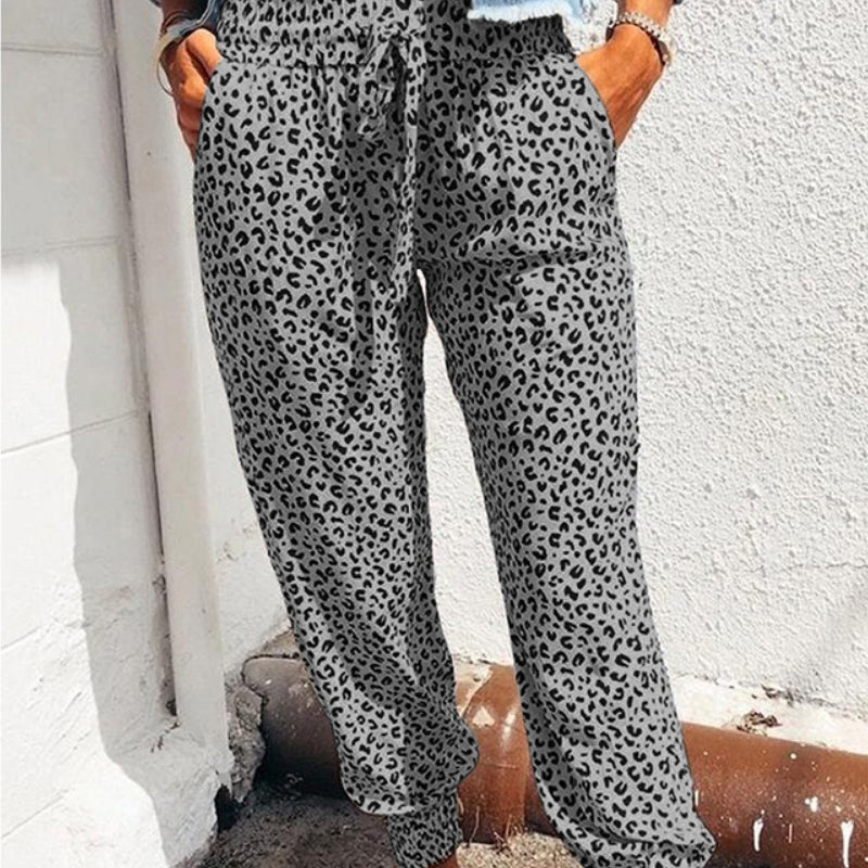 Loose Skull Leopard Print Casual Pants for Men/Women