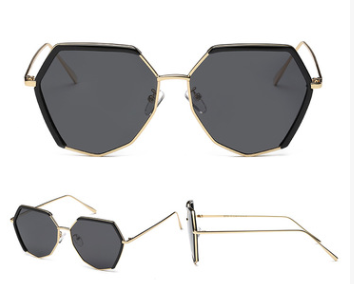 Trendy Irregular Metal Polarized Sunglasses for Men and Women