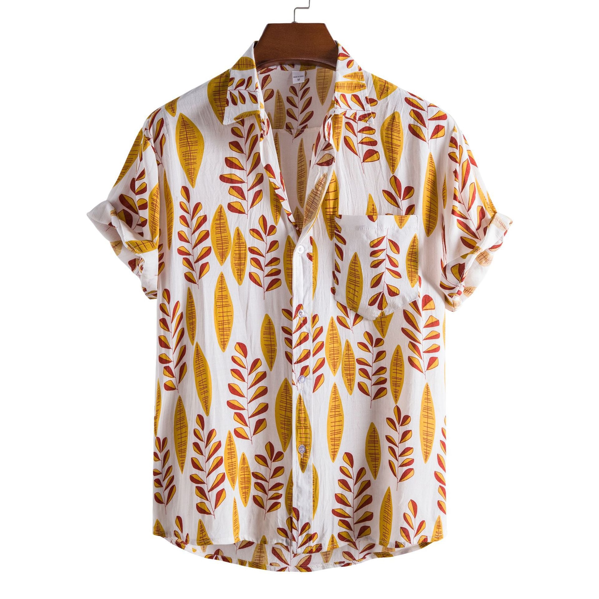Men's Casual Short Sleeve Floral Shirt - Summer 2024
