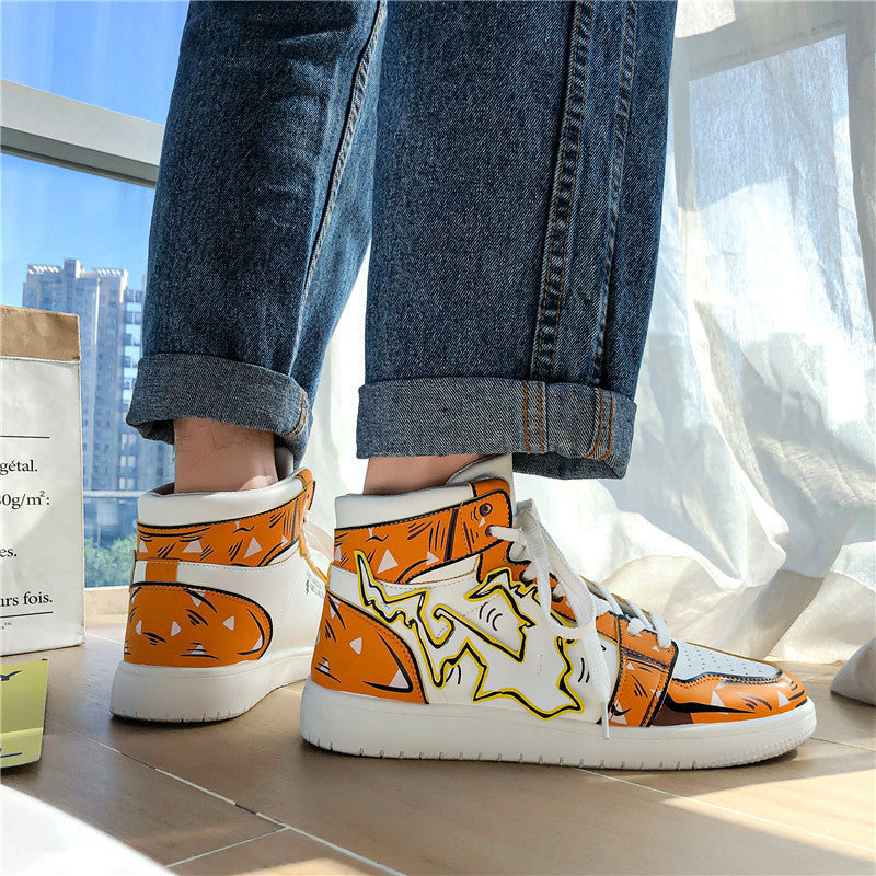 Summer Men's Breathable Couple Sneakers - Demon Slayer Design